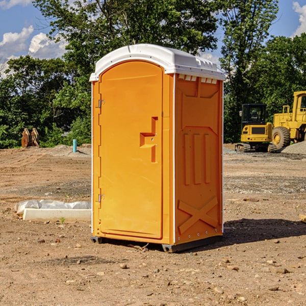 how often are the porta potties cleaned and serviced during a rental period in Harmon Illinois